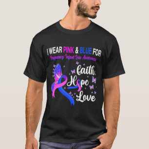 T-shirt Je Porte Du Rose Et Du Bleu Pour La Perte D'Enfant