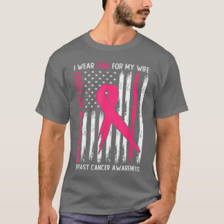 T-shirt Je porte du rose, femme, cancer du sein, son comba