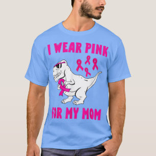 T-shirt Je Porte Du Rose Pour Ma Mère Fils De Sensibilisat