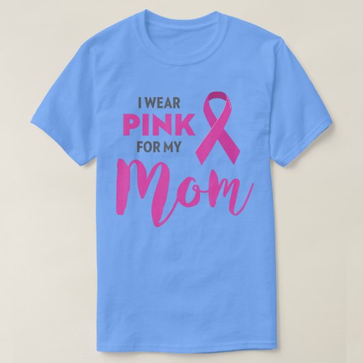 T-shirt Je Porte Du Rose Pour Ma Mère Sensibilisation Au C (Design devant)