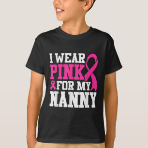 T-shirt Je Porte Du Rose Pour Ma Nanny Sensibilisation Au