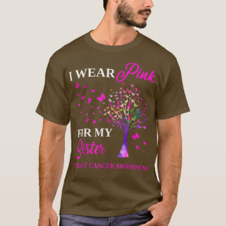 T-shirt Je Porte Du Rose Pour Ma Soeur Sensibilisation Au 