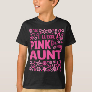 T-shirt Je Porte Du Rose Pour Ma Tante Sensibilisation Au