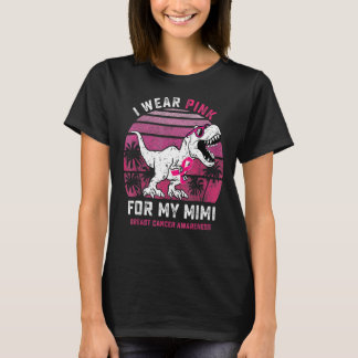 T-shirt Je Porte Du Rose Pour Mon Étiquette De Ruban Mimi 