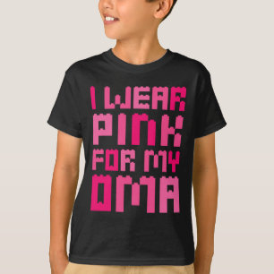 T-shirt Je Porte Du Rose Pour Mon Oma Block Building Boys