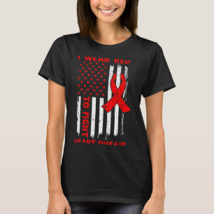 T-shirt Je Porte Du Rouge Pour La Journée De La Sensibilis