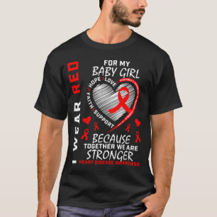 T-shirt Je Porte Du Rouge Pour La Journée De Sensibilisati