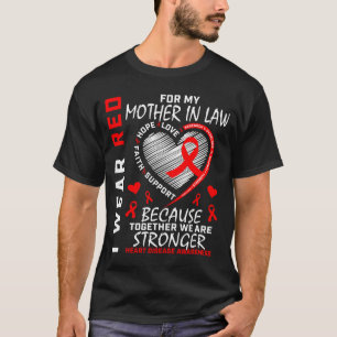 T-shirt Je Porte Du Rouge Pour La Maladie Cardiaque De Ma 
