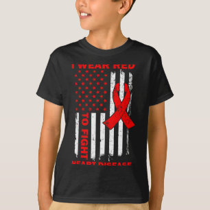 T-shirt Je porte du rouge pour lutter contre la sensibilis