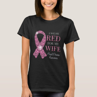 T-shirt Je Porte Du Rouge Pour Ma Femme Maladie Cardiaque