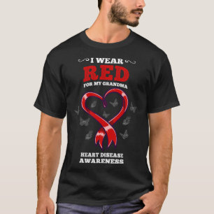 T-shirt Je Porte Du Rouge Pour Ma Grand-Mère Sensibilisati