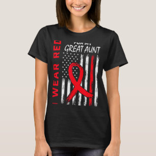 T-shirt Je Porte Du Rouge Pour Ma Grand-Tante Sensibilisat