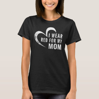 T-shirt Je Porte Du Rouge Pour Ma Mère Maladie Cardiaque S
