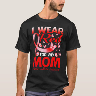 T-shirt Je Porte Du Rouge Pour Ma Mère Sensibilisation À L