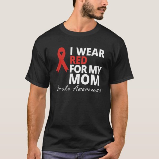 T-shirt Je Porte Du Rouge Pour Ma Mère Survivante De Sensi (Devant)