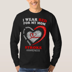 T-shirt Je Porte Du Rouge Pour Ma Mère Tir Un Ruban De Rub