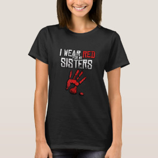 T-shirt Je Porte Du Rouge Pour Ma Sœur Autochtone Arrêtez