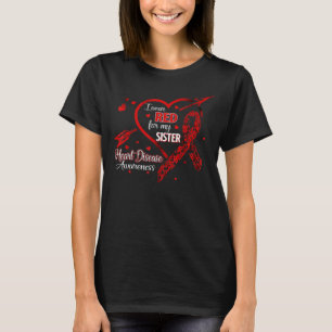 T-shirt Je Porte Du Rouge Pour Ma Soeur Maladie Cardiaque