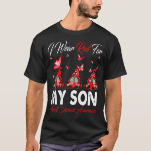 T-shirt Je Porte Du Rouge Pour Mon FILS Sensibilisation au