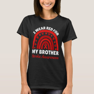 T-shirt Je Porte Du Rouge Pour Mon Frère Mois De Sensibili