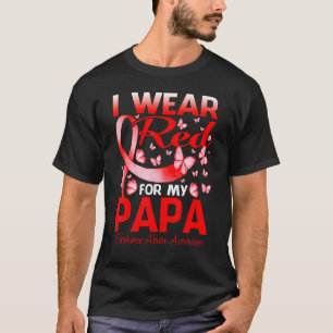 T-shirt Je Porte Du Rouge Pour Mon Papa Sensibilisation À 