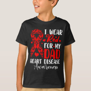 T-shirt Je Porte Du Rouge Pour Mon Père Mois De Sensibilis