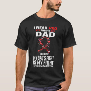 T-shirt Je Porte Du Rouge Pour Mon Père Tir Warrior Tir Ru