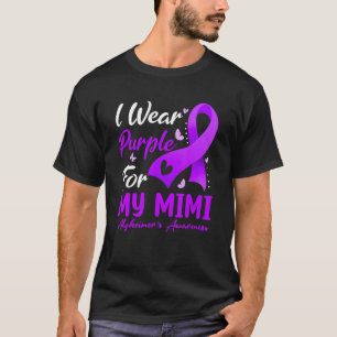 T-shirt Je porte du ruban violet pour ma connaissance Mimi