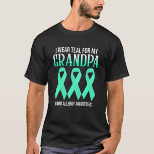T-shirt Je porte du sarcelle pour grand-père Mois de la se