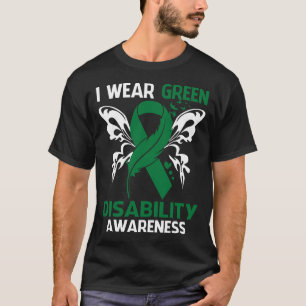 T-shirt Je Porte Du Vert Pour La Sensibilisation Aux Handi