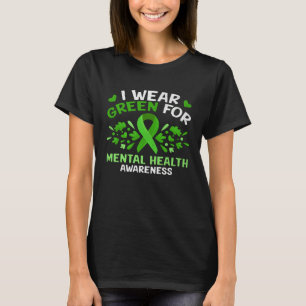 T-shirt Je Porte Du Vert Pour Le Mois De La Sensibilisatio