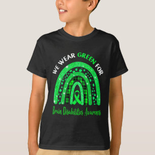 T-shirt Je Porte Du Vert Pour Les Handicapés Du Cerveau Mi