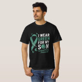 T-shirt Je porte du vert pour ma conscience paralytique cé (Devant entier)