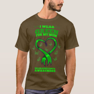 T-shirt Je Porte Du Vert Pour Ma Mère Gallbladder Cancer