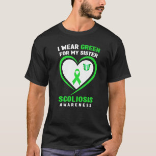 T-shirt Je Porte Du Vert Pour Ma Soeur Sensibilisation À L