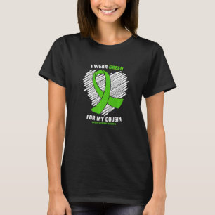 T-shirt Je Porte Du Vert Pour Mon Cousin Bipolaire Défense