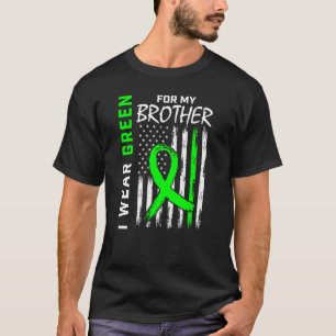 T-shirt Je Porte Du Vert Pour Mon Frère Kidney Disease