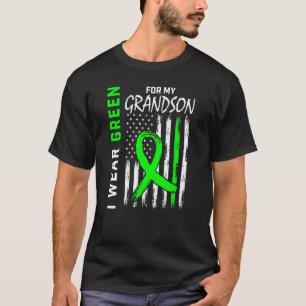 T-shirt Je Porte Du Vert Pour Mon Grand-Fils Responsable D