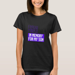 T-shirt Je porte du violet en mémoire de la sensibilisatio