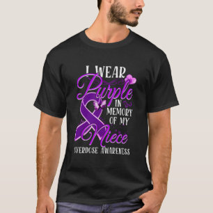 T-shirt Je Porte Du Violet En Mémoire De Ma Nièce Sensibil