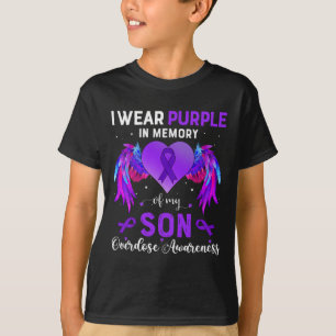 T-shirt Je Porte Du Violet En Mémoire De Mon Fils Surdose