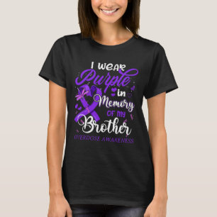 T-shirt Je Porte Du Violet En Mémoire Pour Mon Frère Surdo