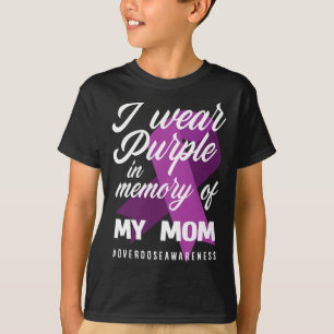 T-shirt Je Porte Du Violet En Mémoire Pour Mon Mère Surdos