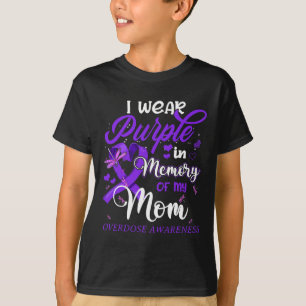 T-shirt Je Porte Du Violet En Mémoire Pour Mon Mère Surdos