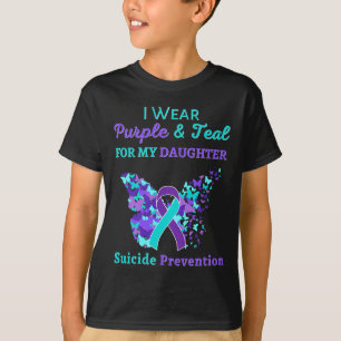 T-shirt Je Porte Du Violet Et Turquoise Pour Ma Fille Suic