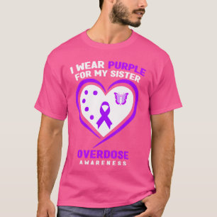 T-shirt Je porte du violet pour la sensibilisation à l'ove