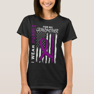T-shirt Je Porte Du Violet Pour Ma Grand-Mère Alzheimers A