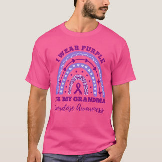 T-shirt Je porte du violet pour ma grand-mère Sensibilisat