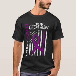 T-shirt Je Porte Du Violet Pour Ma Grande Tante Alzheimers