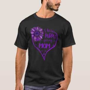 T-shirt Je Porte Du Violet Pour Ma Mère Alzheimer Sensibil